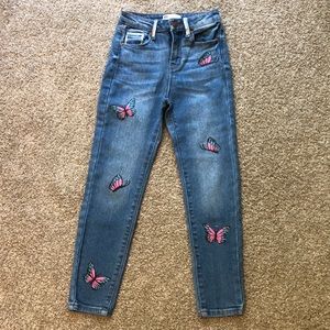 Girls hand painted jeans, size 8.